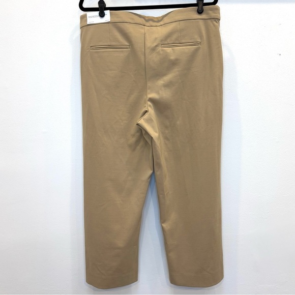 Ann Taylor The Sailor Wide Leg Crop Pant Stretch Knit Khaki Tan Office 16P NEW - Picture 5 of 12